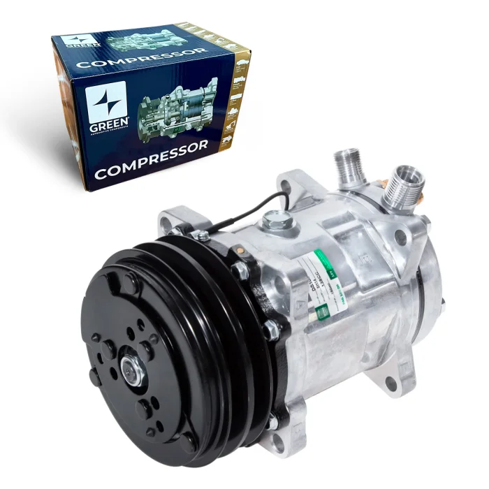 Compressor de AC Universal 5H14 2V Vertical 8 Fix 12V(GREEN)
