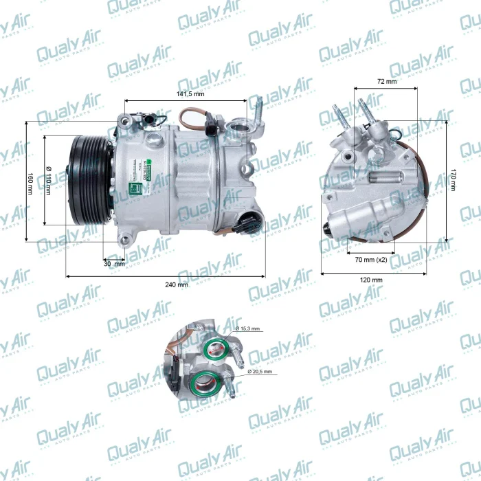 Compressor de AC p/ Jaguar Xf; Land Rover..2011 a 2015(GRN)