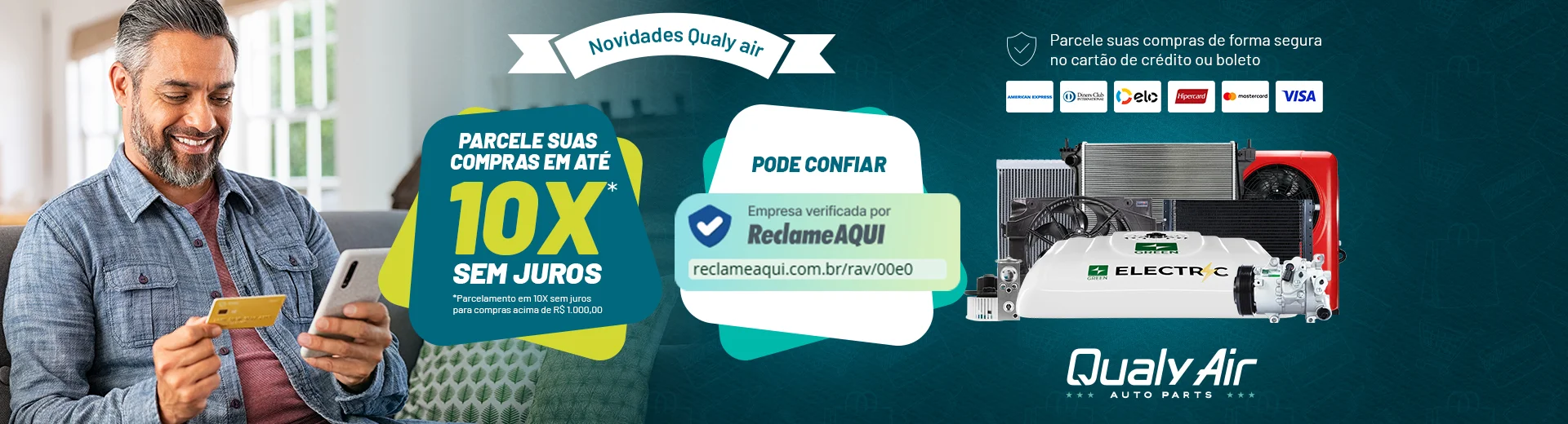 Parcele 10x + Confie, somos verificados.