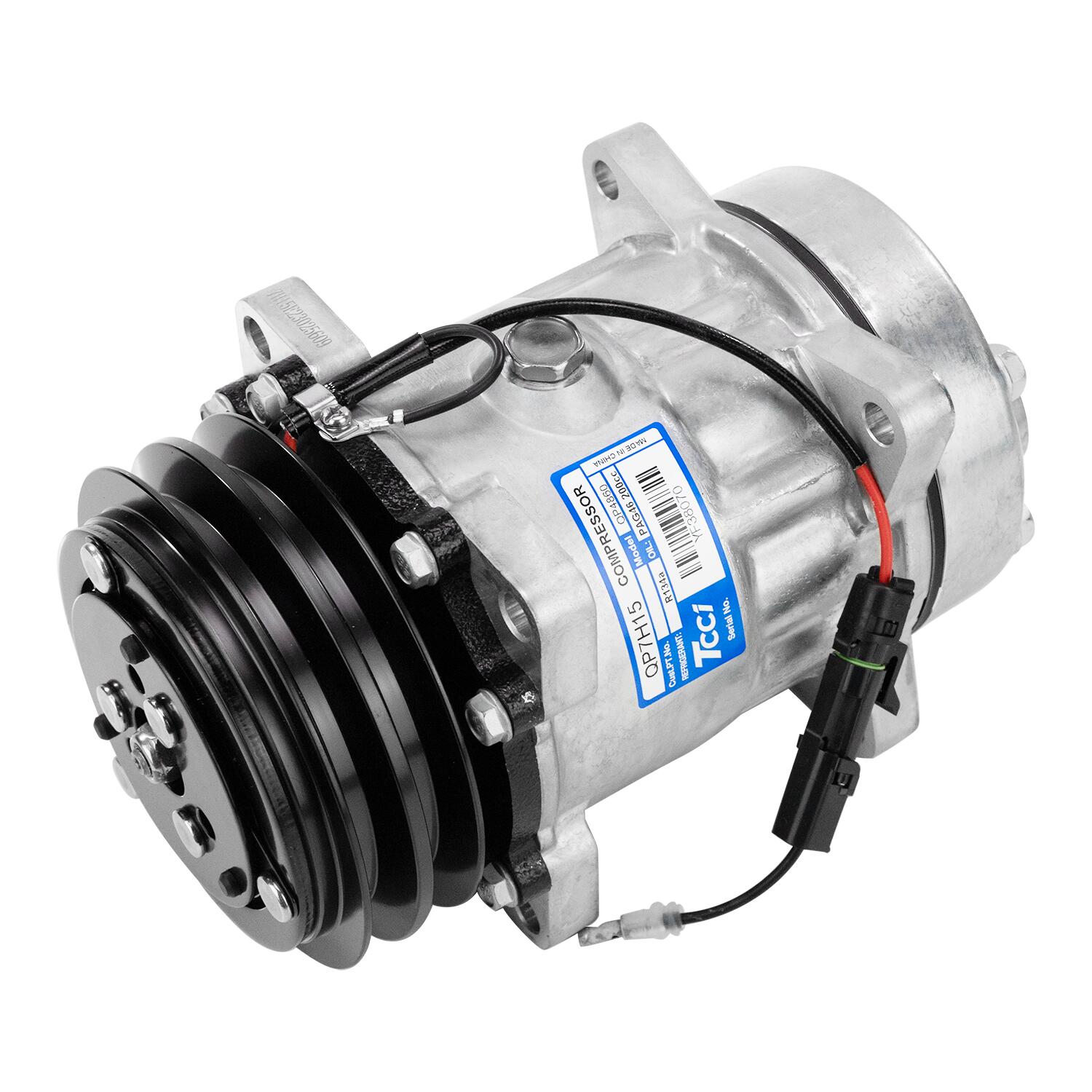 Compressor de Ac Universal 7H15 2V 12V 8Fix Flex (Oem Tcci