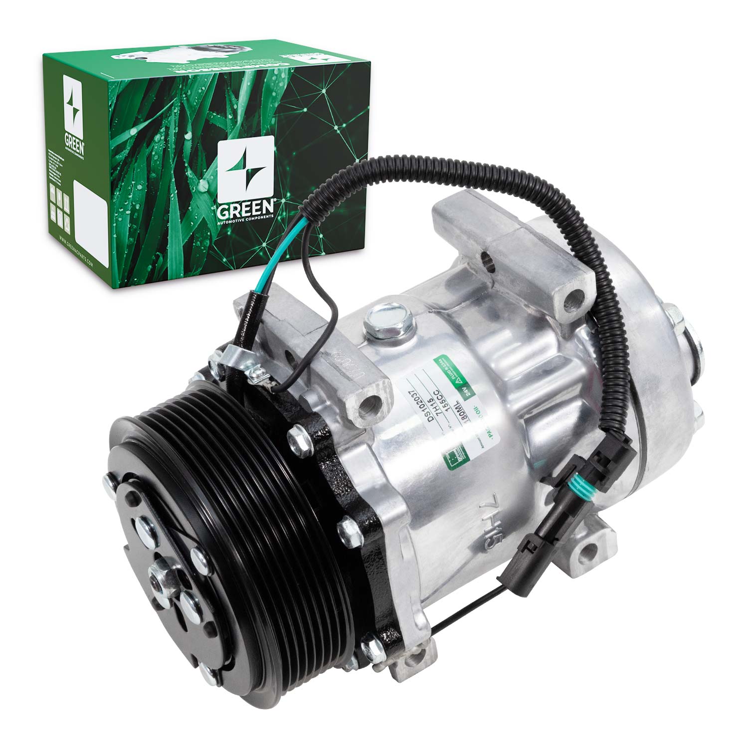 Compressor de Ac Universal Sd7H15 8Pk Saida Flex 24V (Green