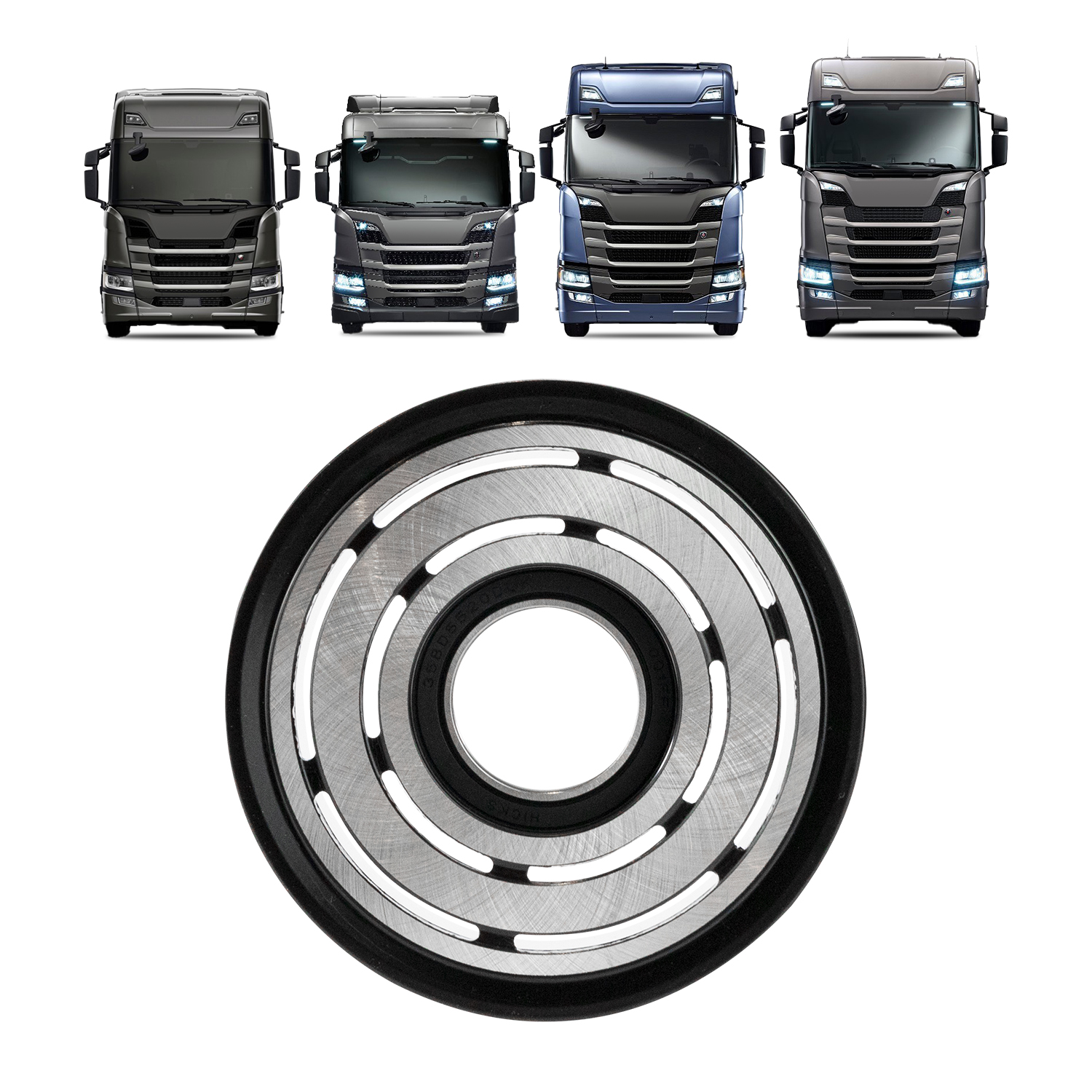 Polia 8Pk 119Mm para Compressor Sanden 7H15/7V16 Scania | Qualy Air