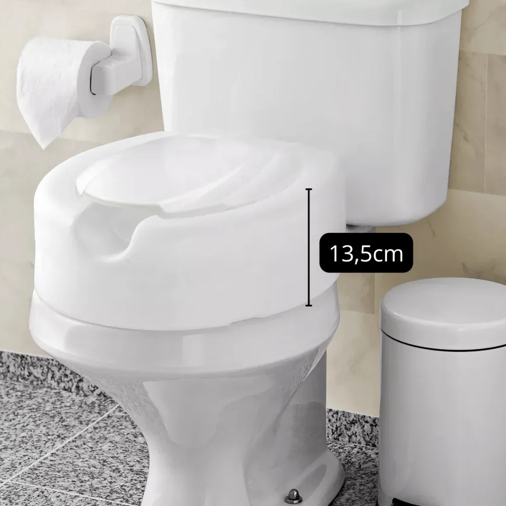Assento Elevado P/ Vaso Sanitário 13,5cm Branco Soft Mebuki