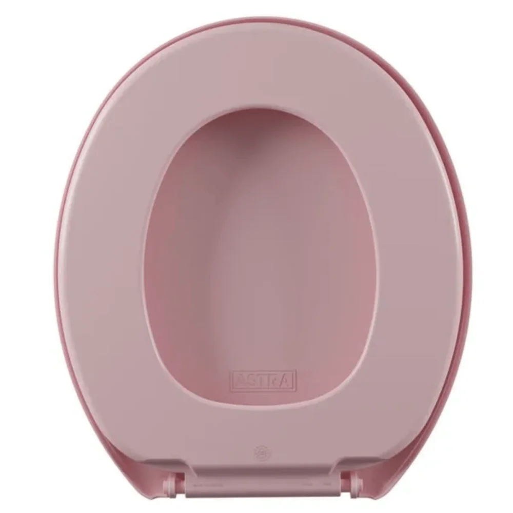 Assento Sanitário Oval Soft Rosa 1 Astra