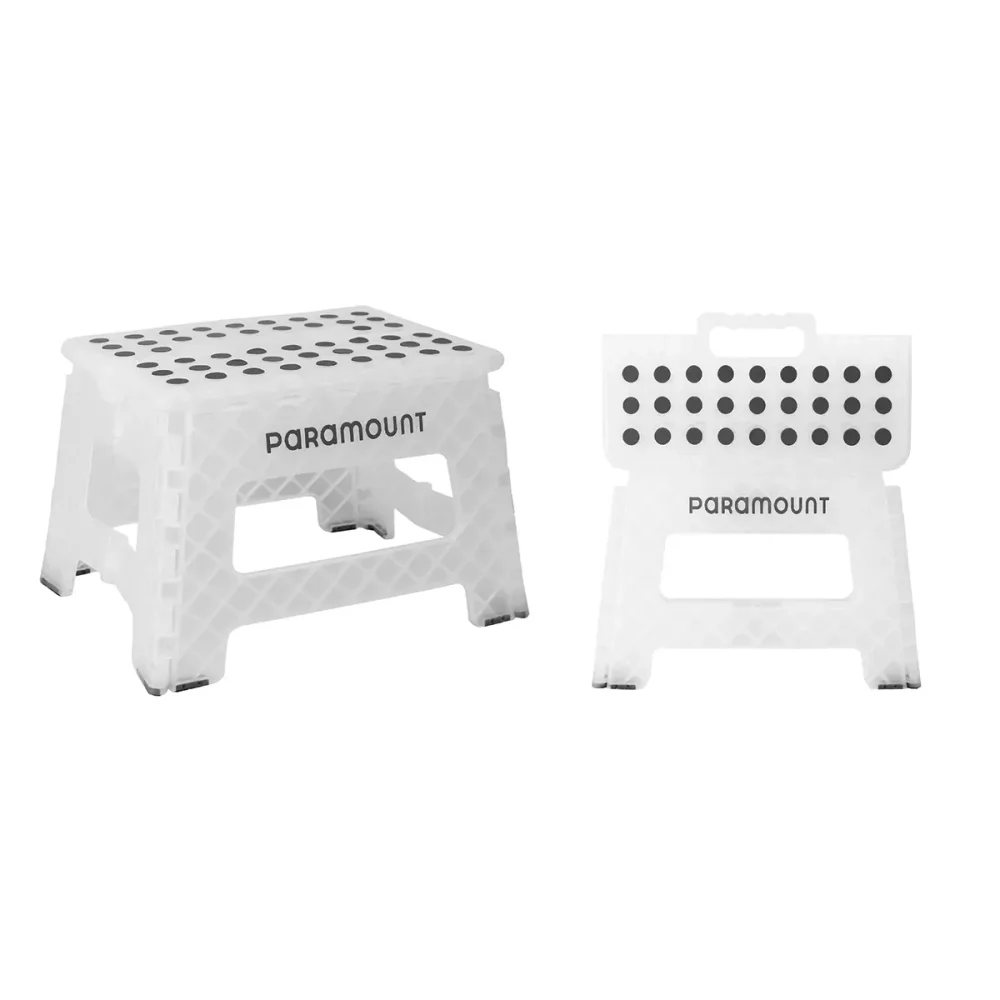 Banqueta Dobrável Antiderrapante 22cm Clear Paramount