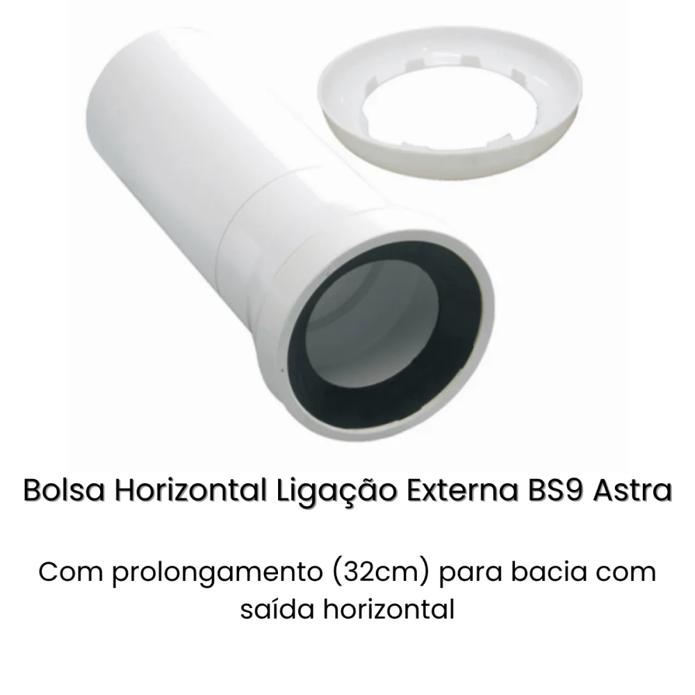 Bolsa Ligação P/ Vaso Sanitário Horizontal Externa Astra BS9