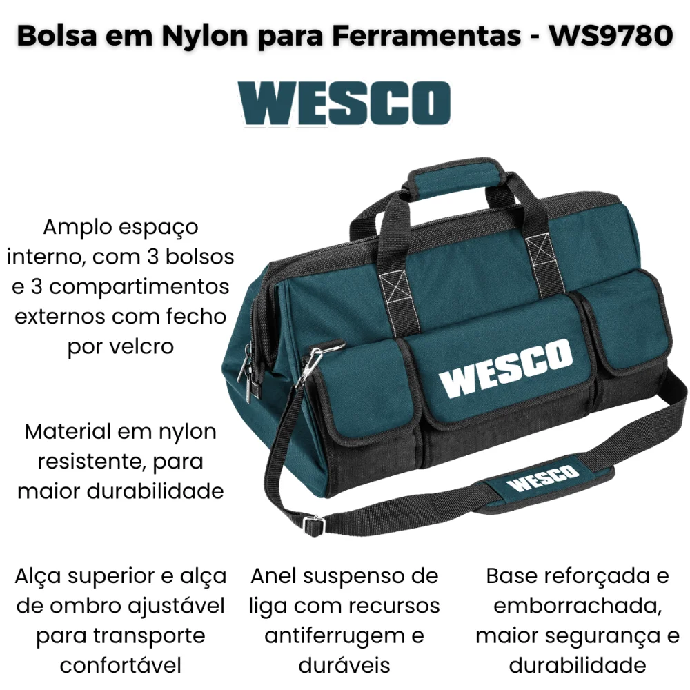 Bolsa Para Ferramentas Reforçada WS9780 Wesco
