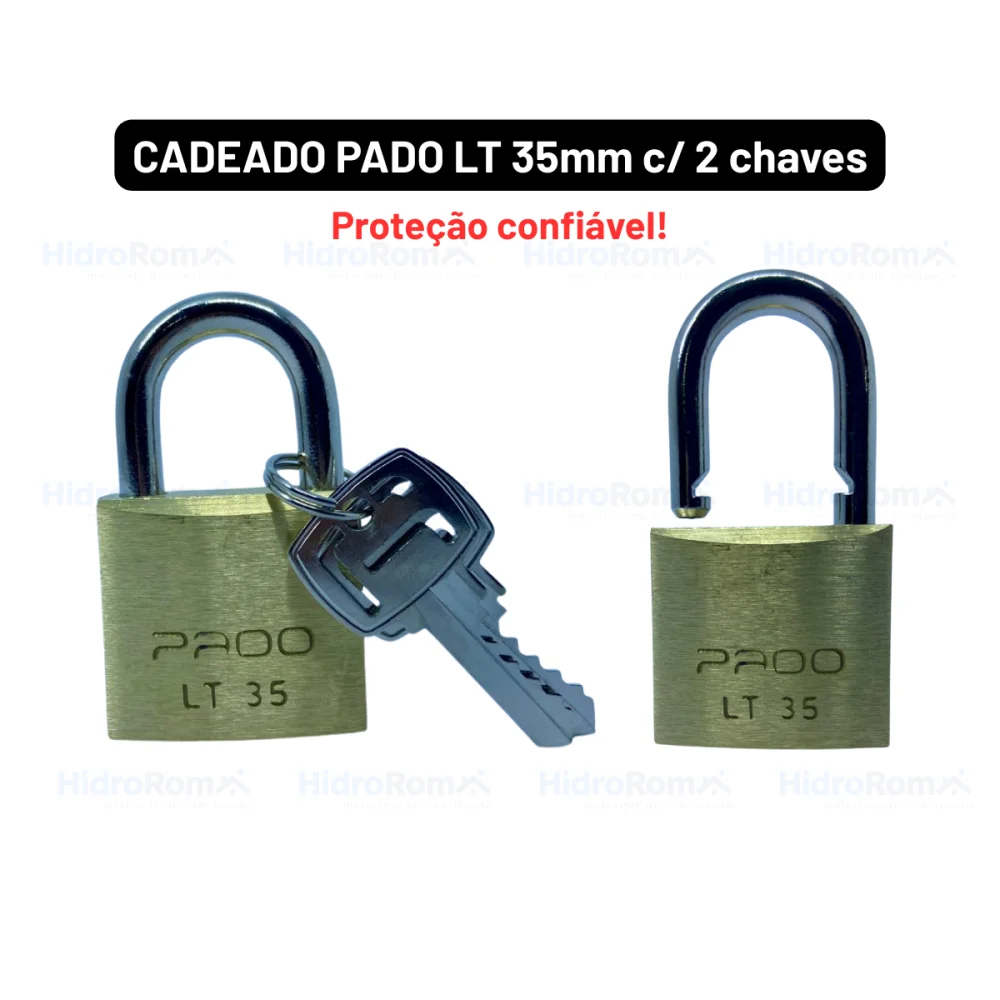 Cadeado Pado de Latão LT 35mm c/ 2 chaves