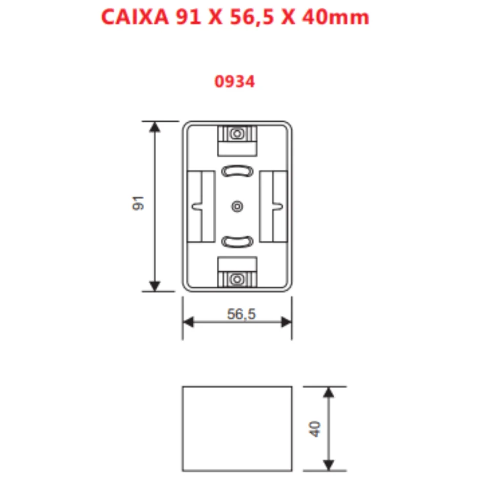 Caixa Sistema X Sobrepor Ref 934 Fame