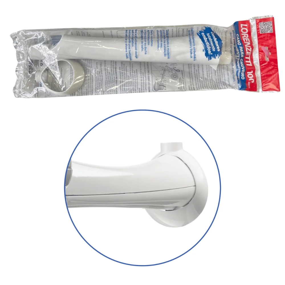 Cano Para Chuveiro Branco 30cm Lorenzetti
