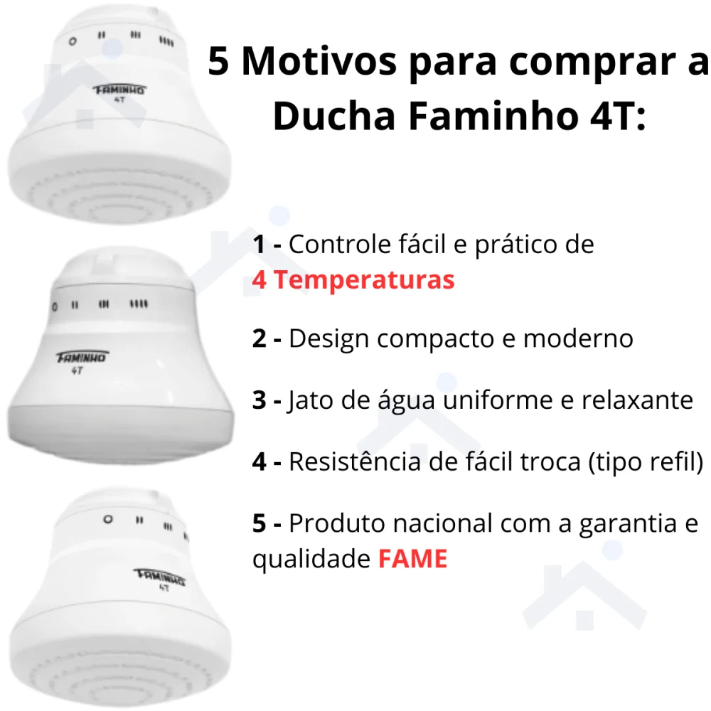 Chuveiro Elétrico Ducha Faminho 4T 6800W 220v Fame