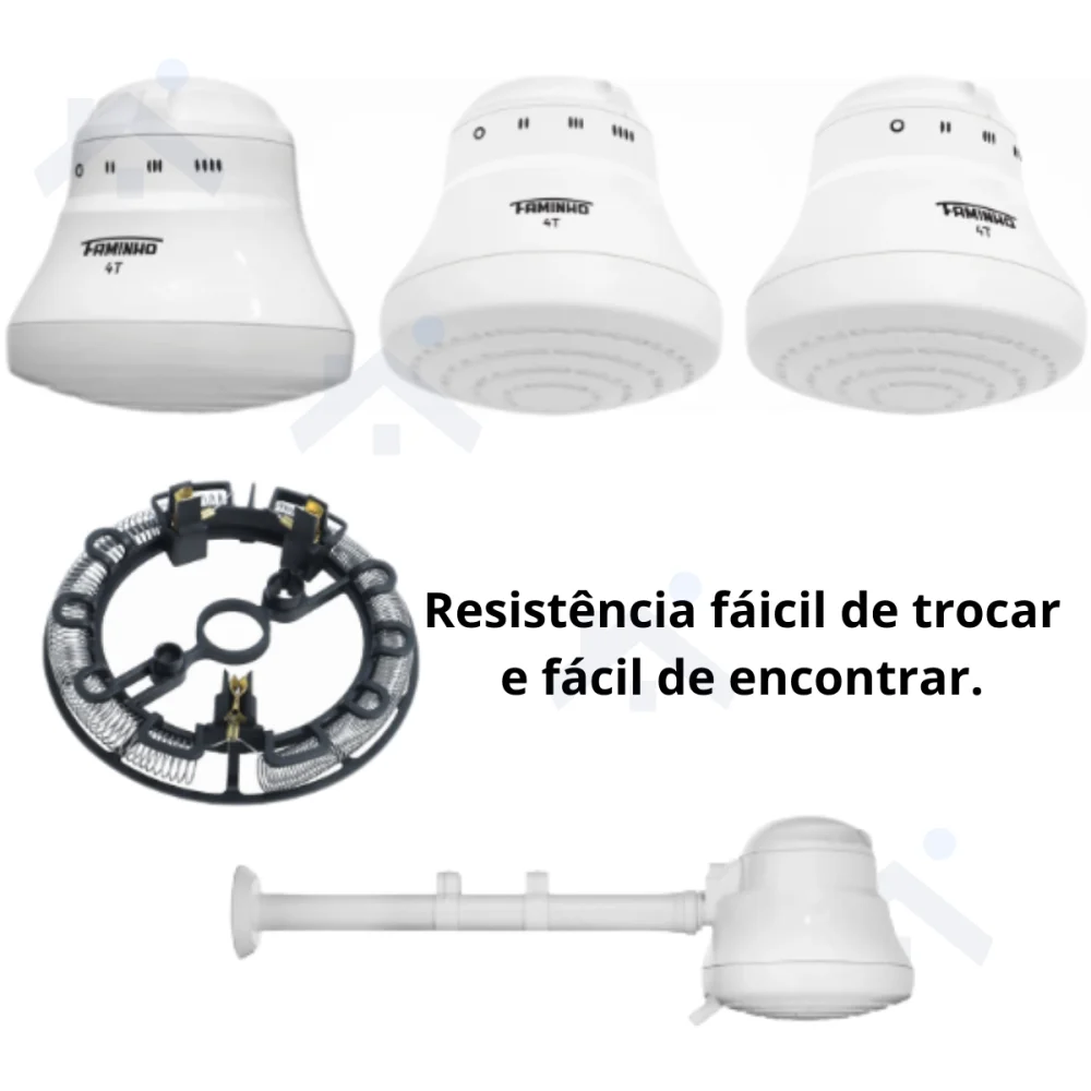 Chuveiro Elétrico Ducha Faminho 4T C Cano 6800W 220v Fame