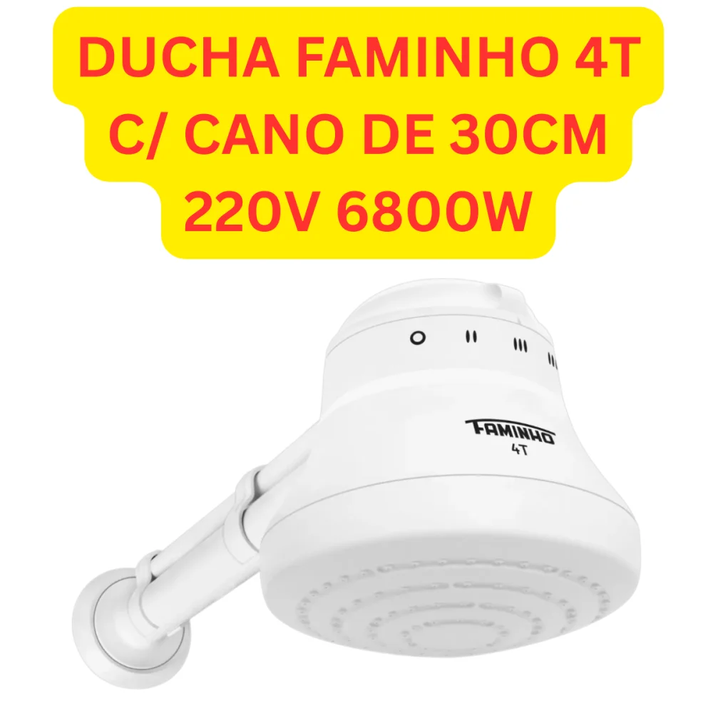 Chuveiro Elétrico Ducha Faminho 4T C Cano 6800W 220v Fame