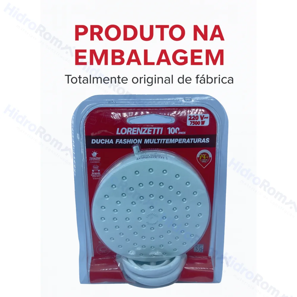 Chuveiro Elétrico Ducha Fashion 7500w 220v Lorenzetti