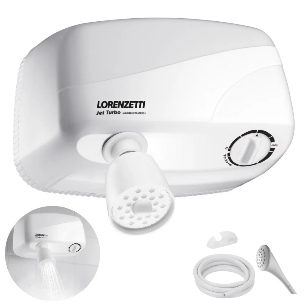 Chuveiro Elétrico Jet Turbo Multitemperaturas 7800w 220v Lorenzetti