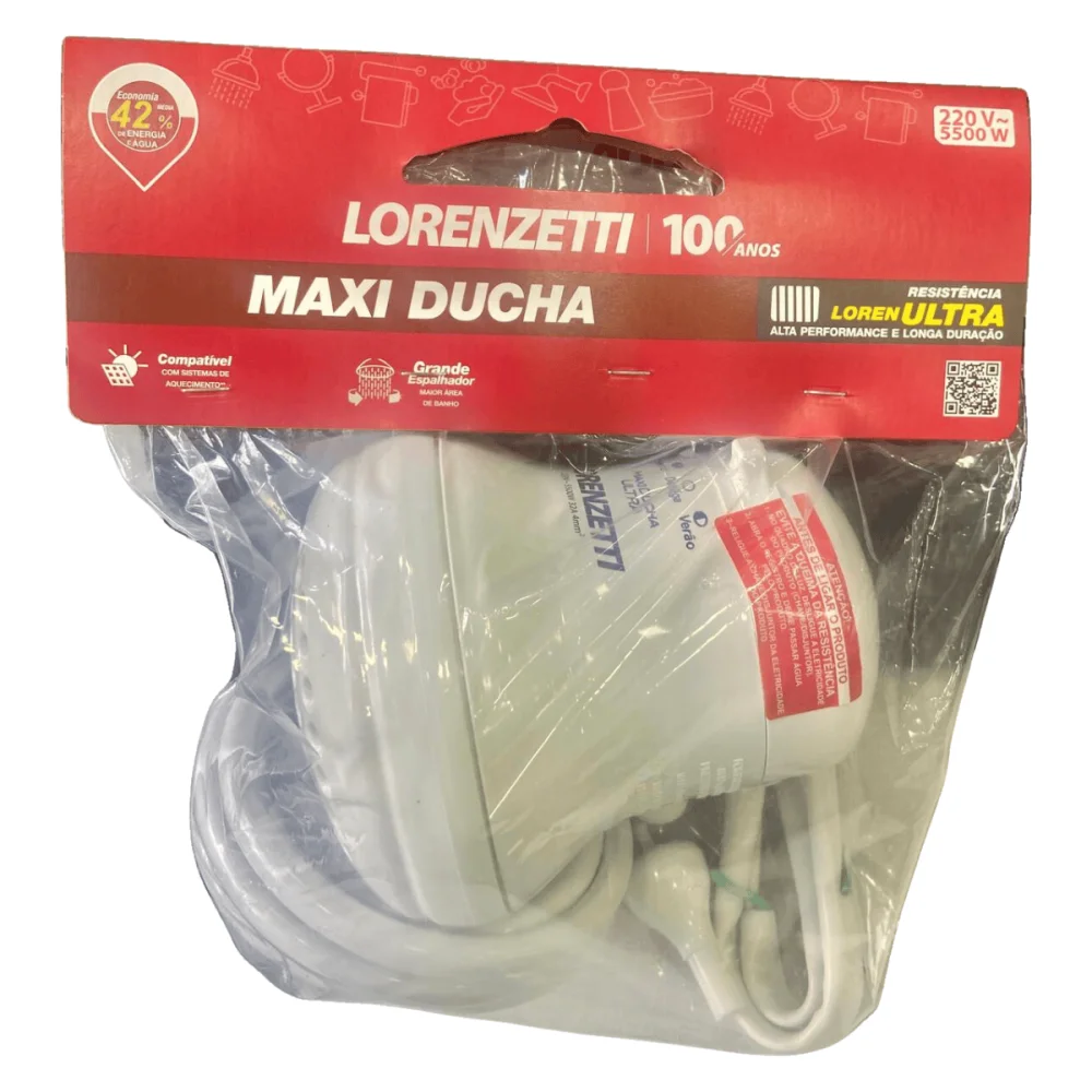 Chuveiro Maxi Ducha Ultra 220v x 5500w Lorenzetti