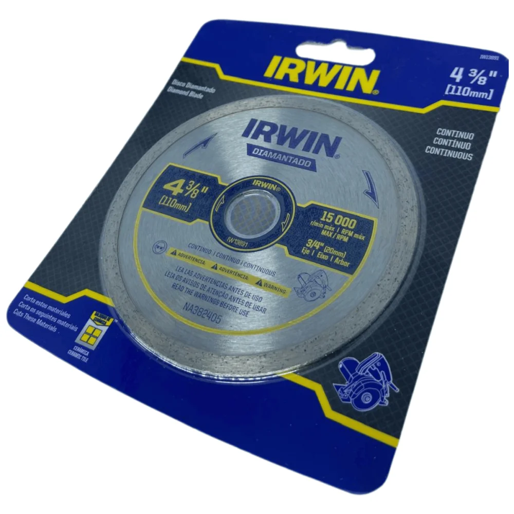 Disco Diamantado Contínuo Liso 110x20mm Irwin