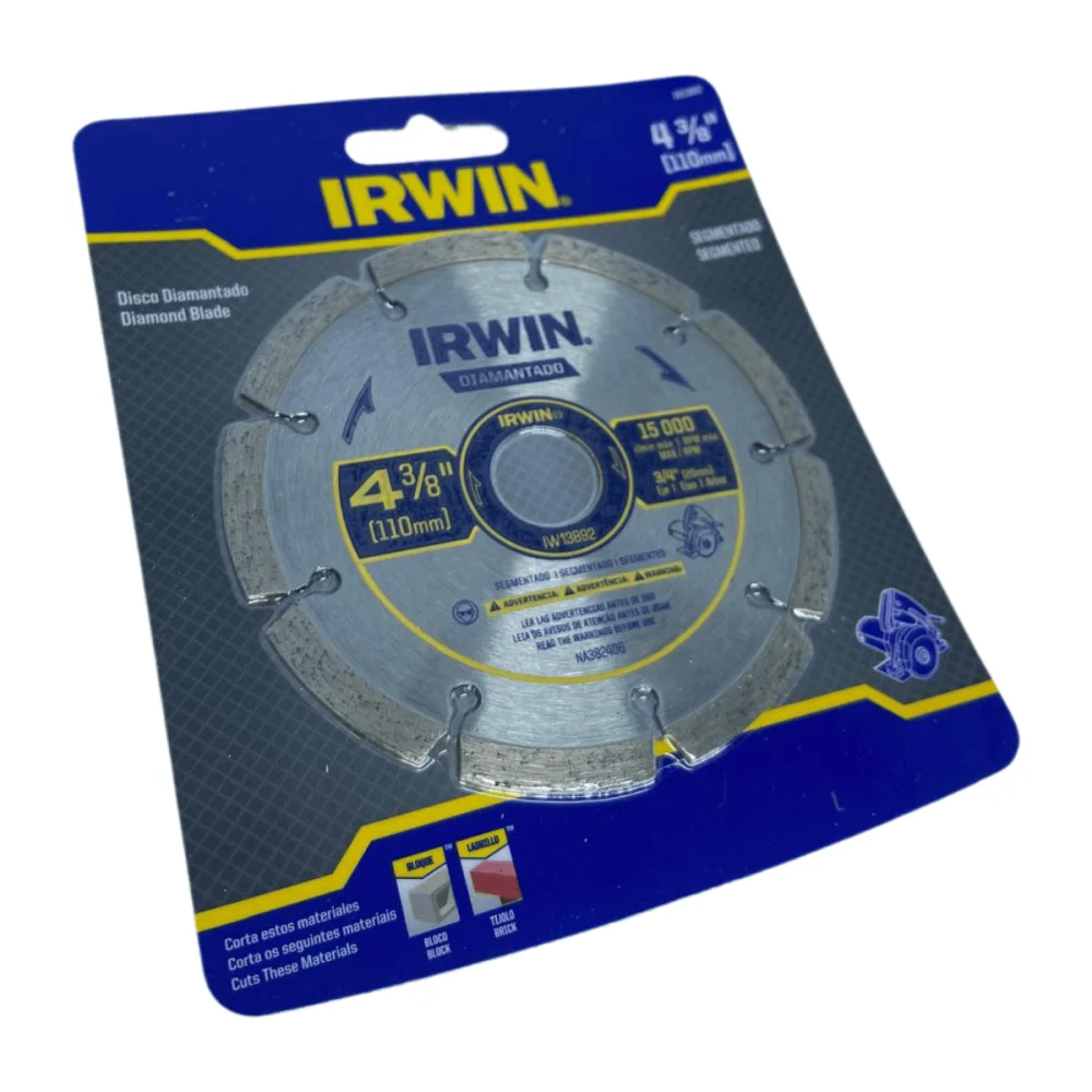 Disco Diamantado Segmentado 110x20mm Irwin
