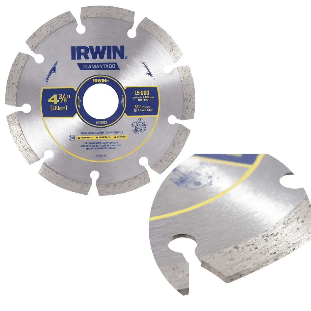 Disco Diamantado Segmentado 110x20mm Irwin