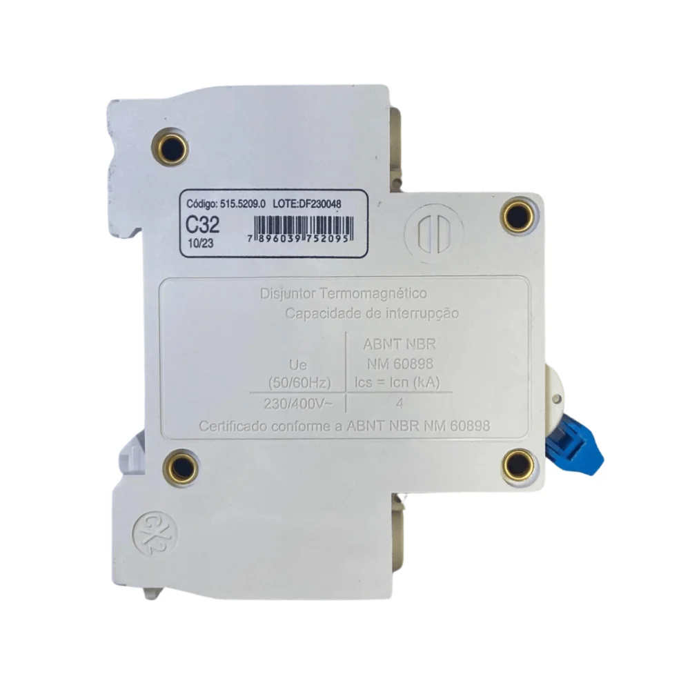 Disjuntor DIN Bipolar 2P 32A Curva C Fame
