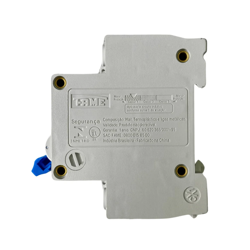 Disjuntor DIN Bipolar 2P 40A Curva C Fame