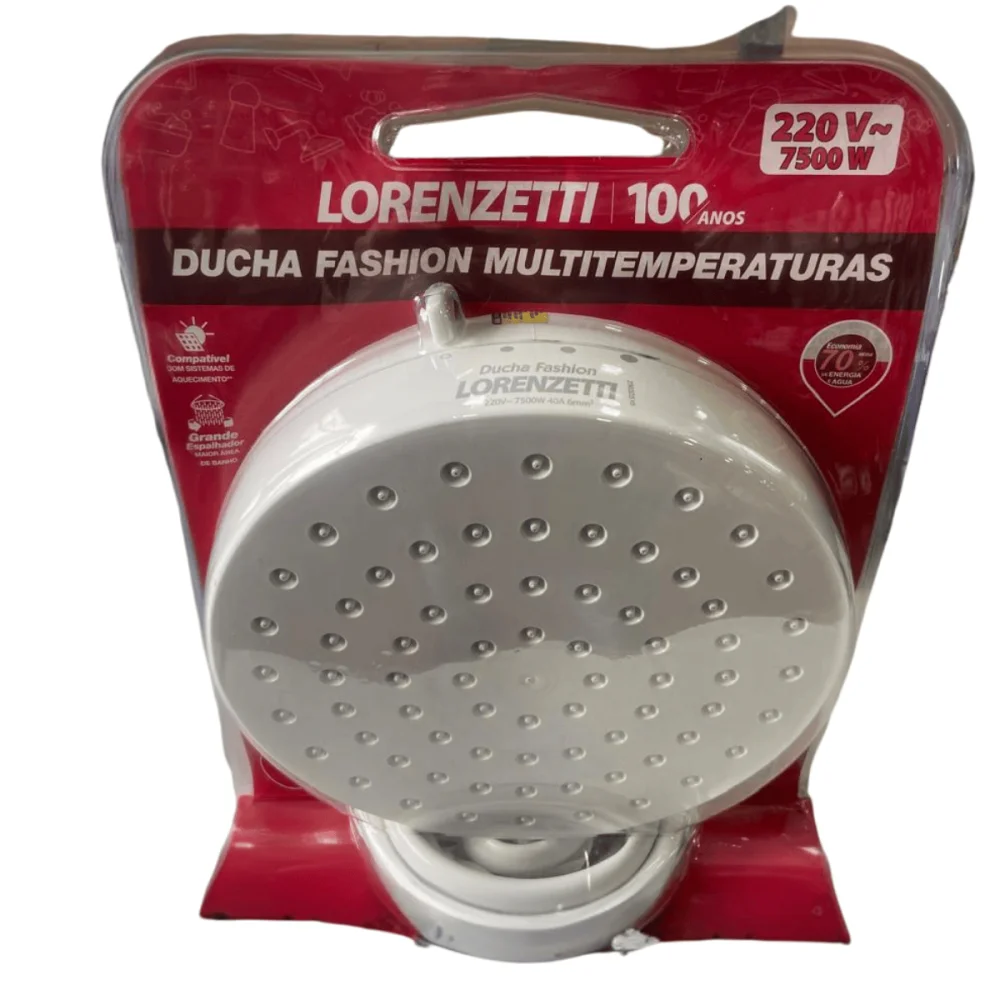 Chuveiro Elétrico Ducha Fashion 7500w 220v Lorenzetti