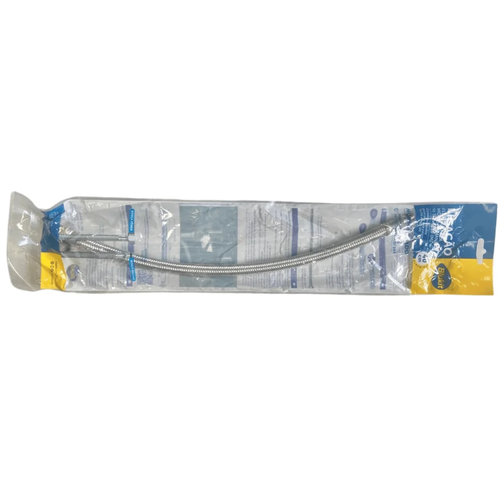 Ligação Flexível Para Misturador Monocomando 40cm Com Terminal Curto 1/2"(F) x M10(M) Blukit