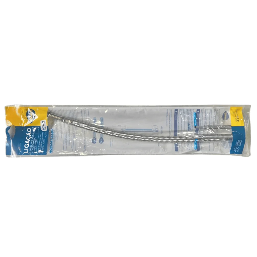 Ligação Flexível Para Misturador Monocomando 40cm Com Terminal Longo 1/2"(F) x M10(M) Blukit
