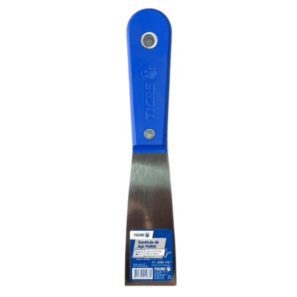Espátula de Aço Polido 1.1/2" (38,1mm) Cb Plástico Ref.2151 Tigre