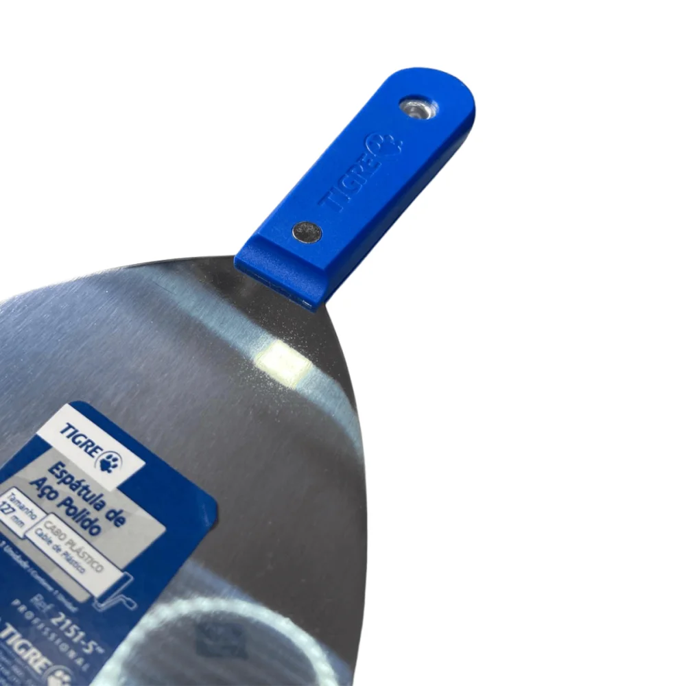 Espátula de Aço Polido 5" (127mm) Cb Plástico Ref.2151 Tigre