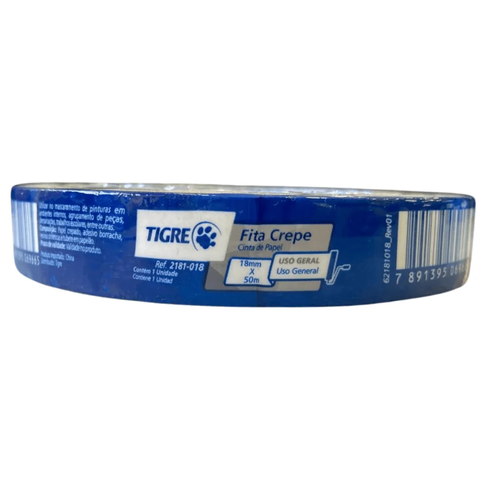 Fita Crepe Uso Geral 18mm x 50m Tigre