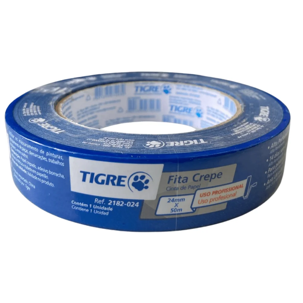 Fita Crepe Azul 24mm x 50m Tigre