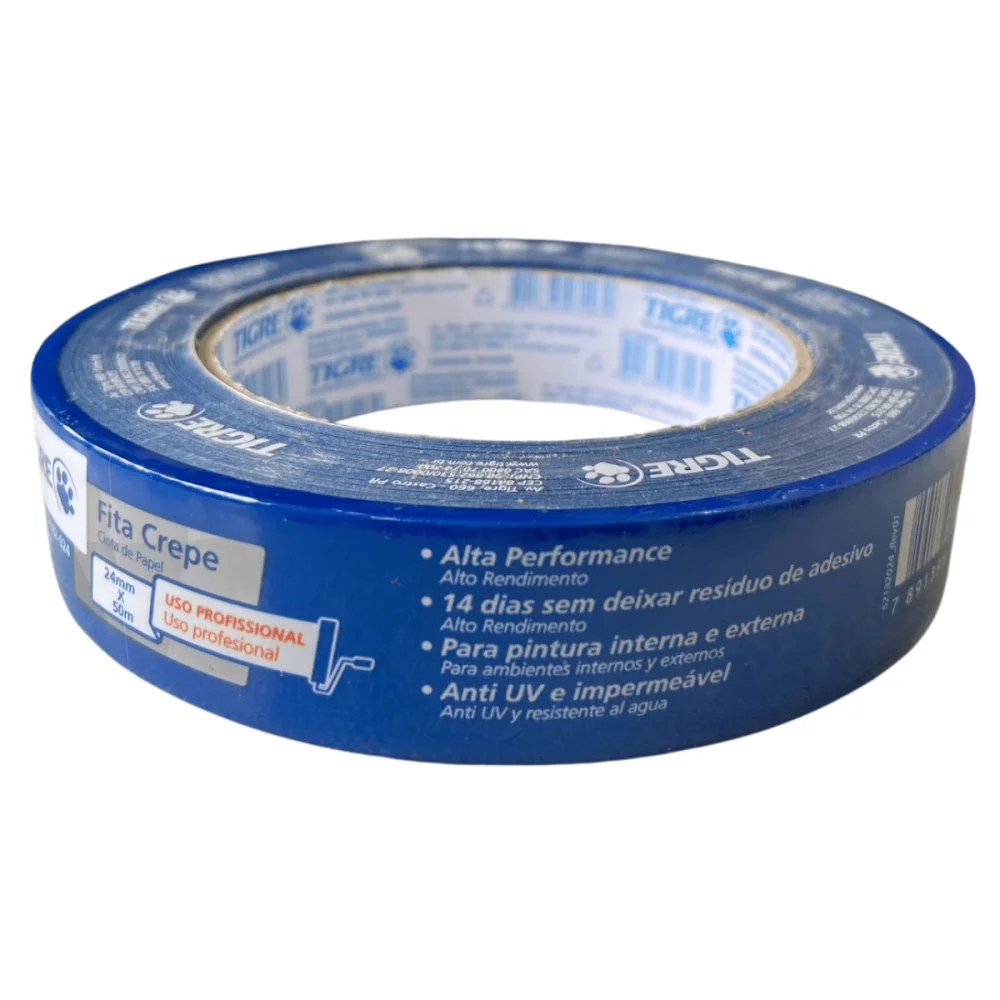 Fita Crepe Azul 24mm x 50m Tigre