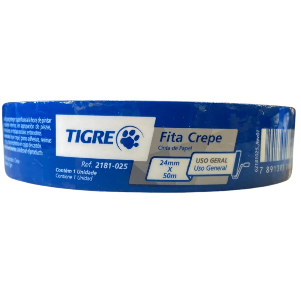 Fita Crepe Uso Geral 24mm x 50m Tigre