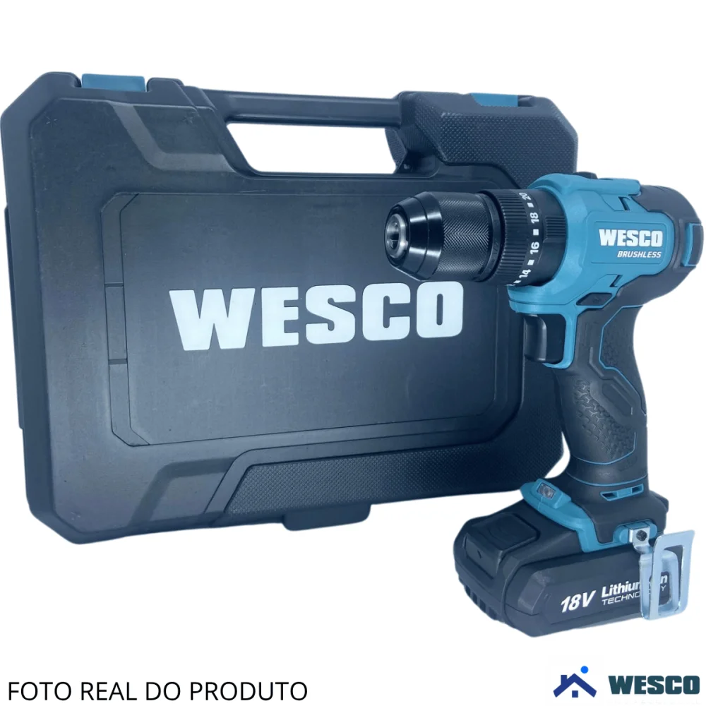 Furadeira Parafusadeira de Impacto Brushless 18V WS2425K Wesco