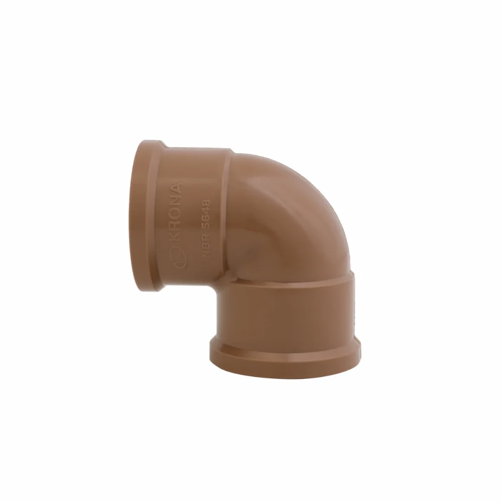 Joelho 90º PVC Soldável Marrom 25mm Krona