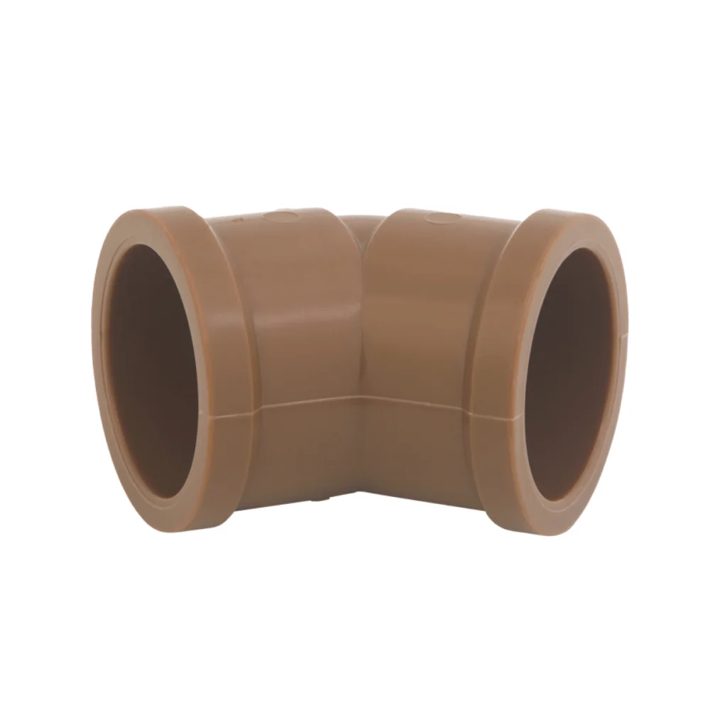 Kit 10 Peças de Joelho 45º PVC Marrom Soldável 20mm + 1 Adesivo PVC 75g Krona