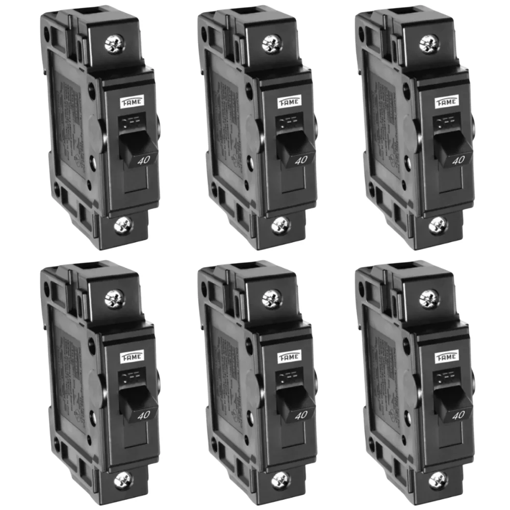 Kit 6 Disjuntor Nema 40A Unipolar Fame