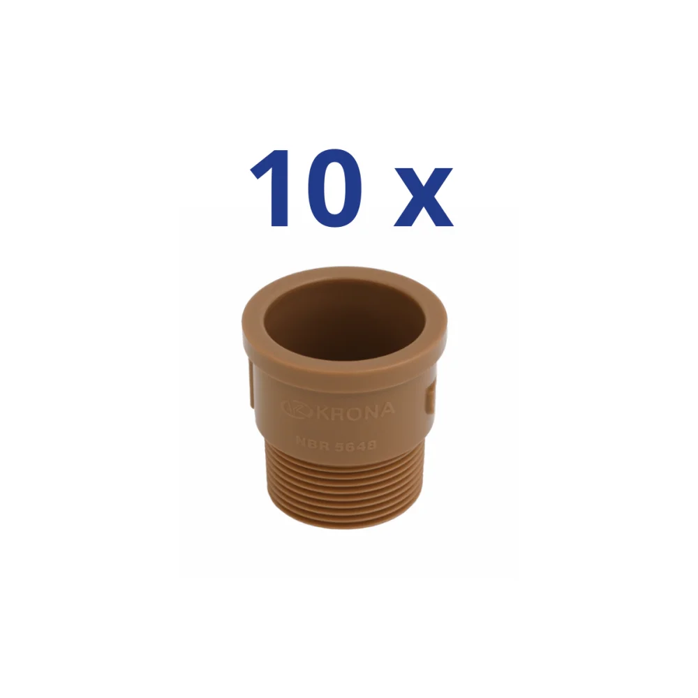 Kit Adaptador Soldável Curto DN 50 x 1.1/2 C/ 10 Peças Krona