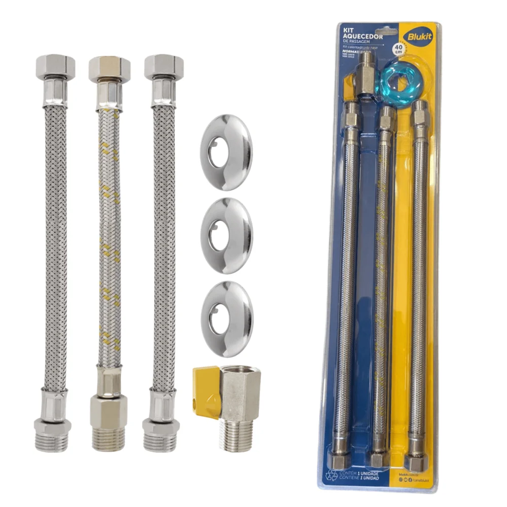 Kit Aquecedor de Passagem Com Registro Blukit