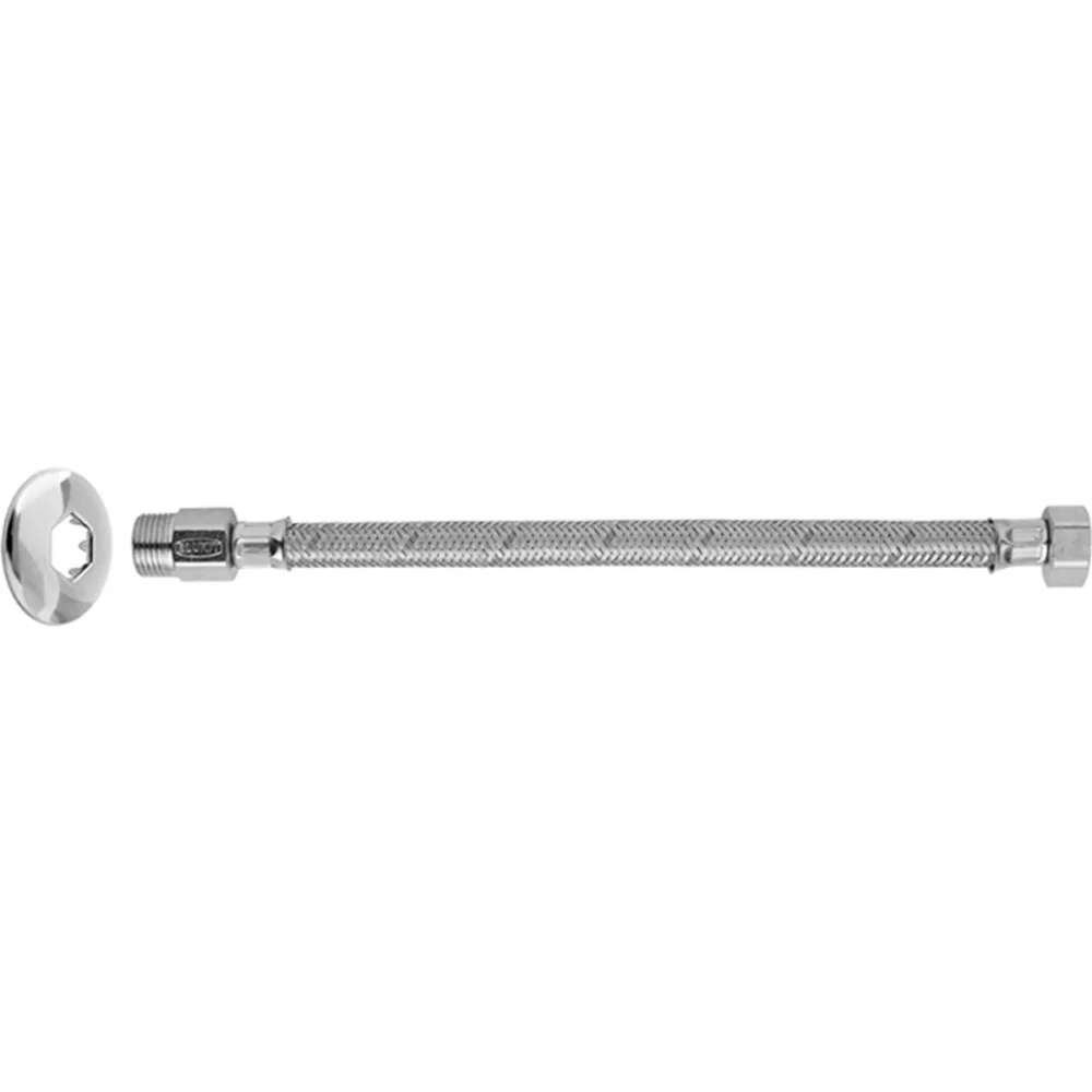 Kit Conversor Vávula Descarga p/ Cx Acoplada + Adaptavaso + Engate Inox 30cm