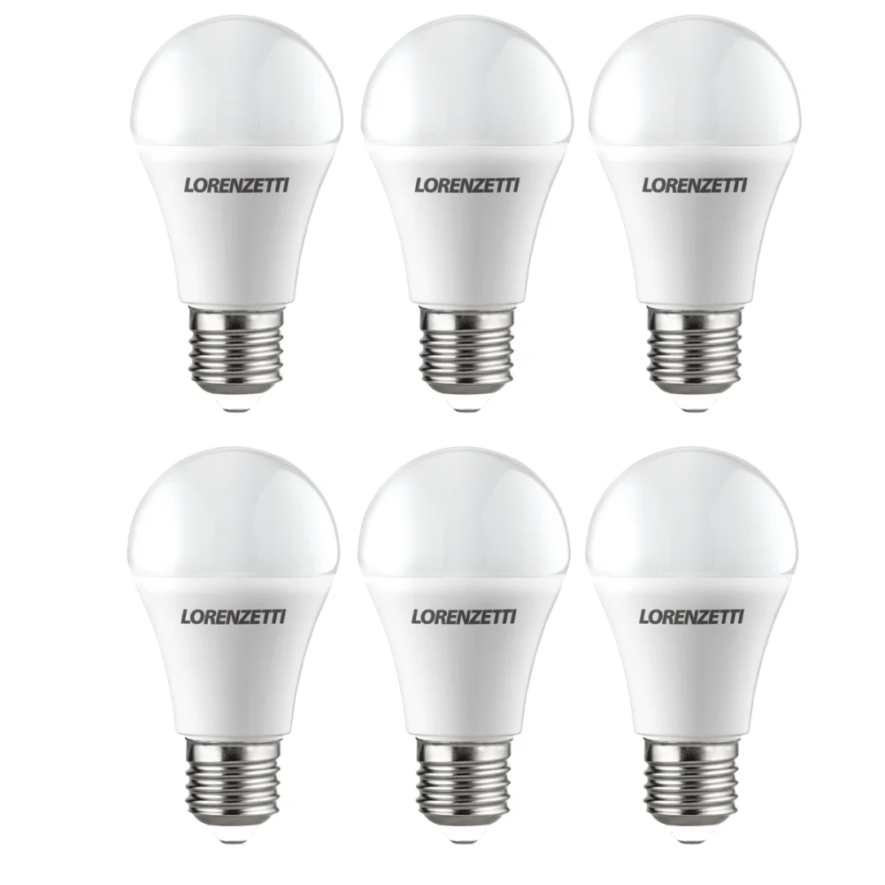 Kit Econômico 6 Lâmpadas LED 9W Lorenzetti – Luz Branca Bivolt