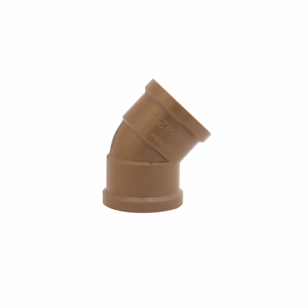Kit Joelho 45º PVC Marrom Soldável 20mm C/ 10 Peças Krona