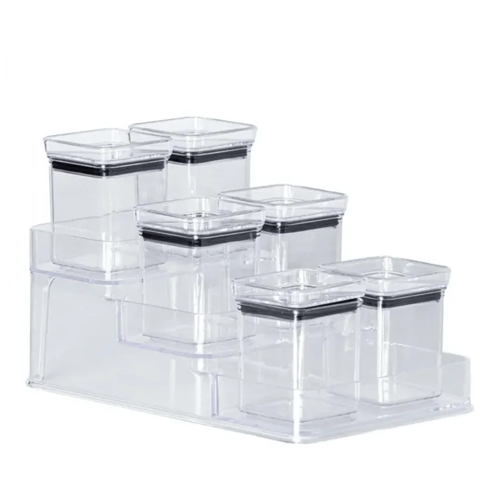 Kit Pote Porta Tempero Hermético c/ 7 peças Lumini Paramount
