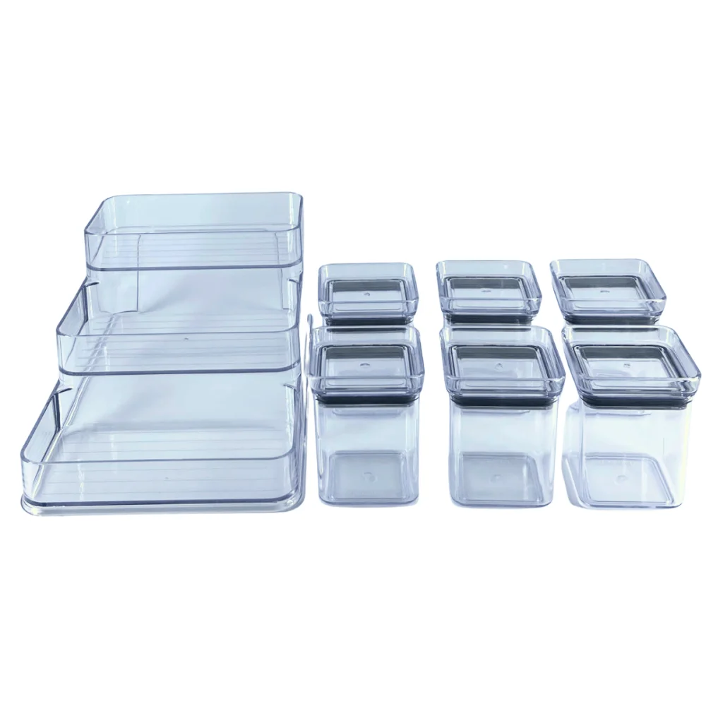 Kit Pote Porta Tempero Hermético c/ 7 peças Lumini Paramount
