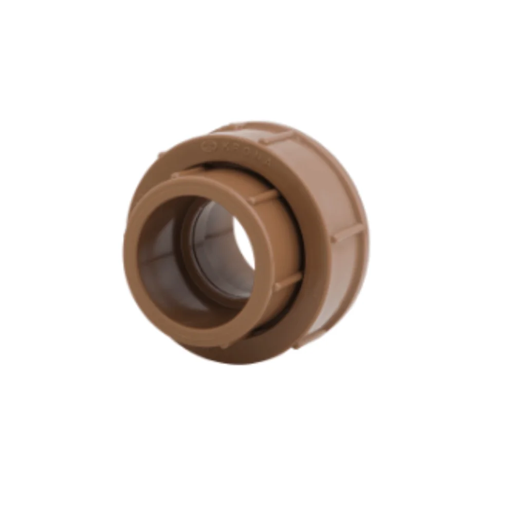 Kit União Soldável PVC Para Água Fria 25mm Marrom C/ 5 peças Krona