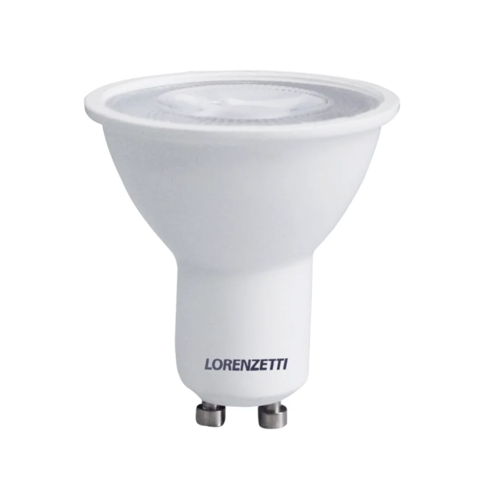 Lâmpada Led Dicroica 4,5W GU10 MR16 Luz Amarela 3000K Bivolt (127v-220v) Lorenzetti
