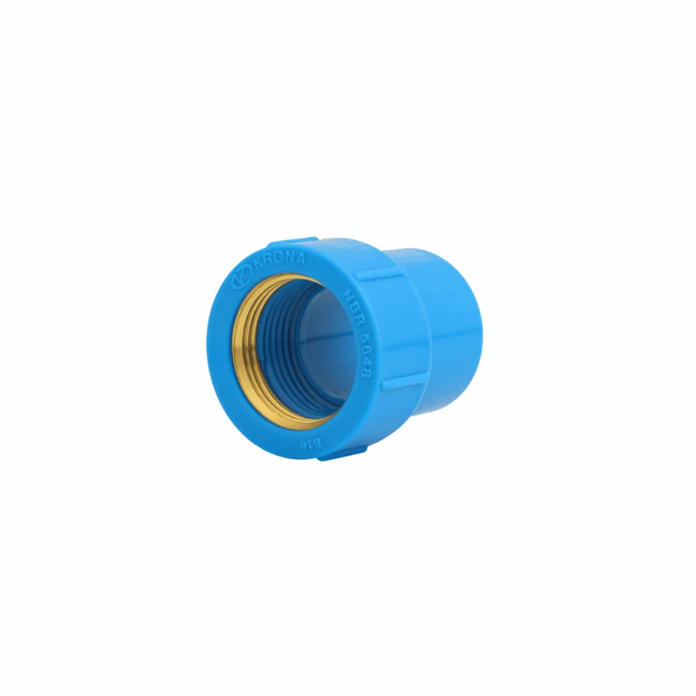 Luva Azul PVC Soldável Com Bucha De Latão 25x1/2 Krona