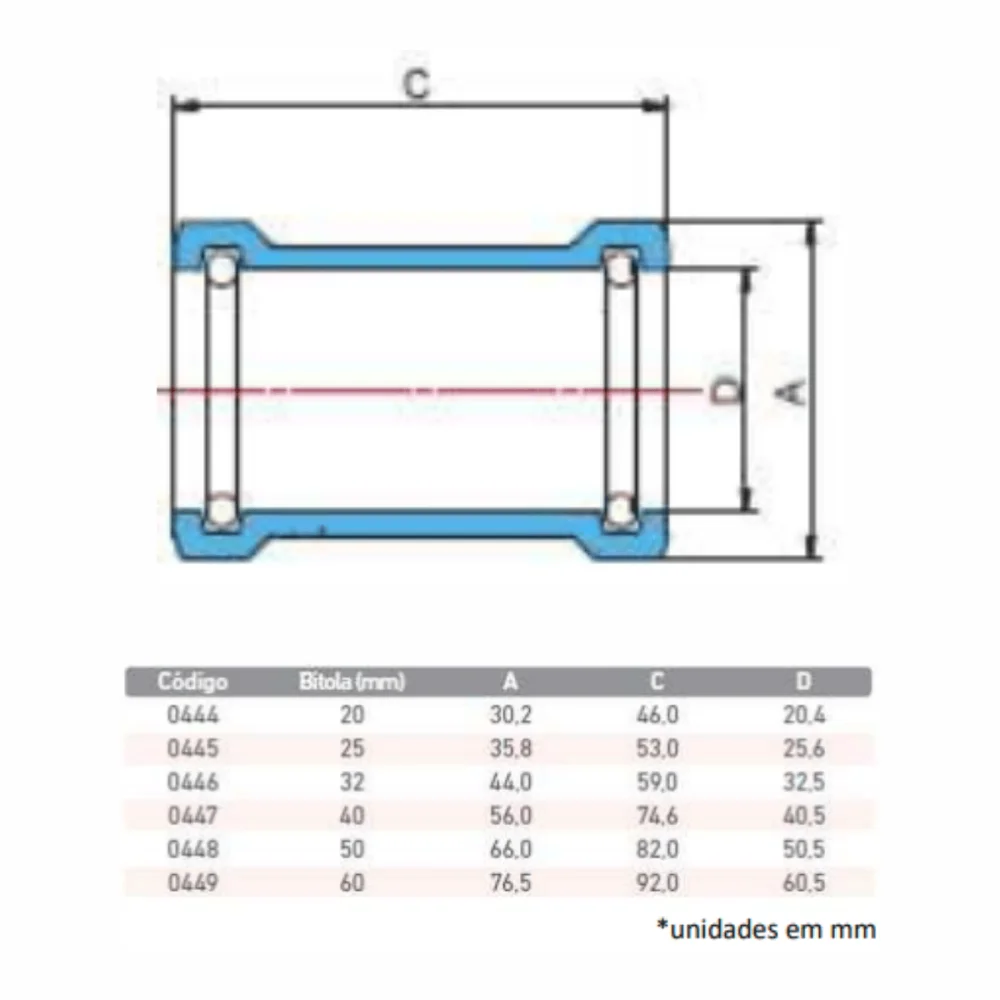 Luva De Correr PVC Marrom Soldável 25mm Krona