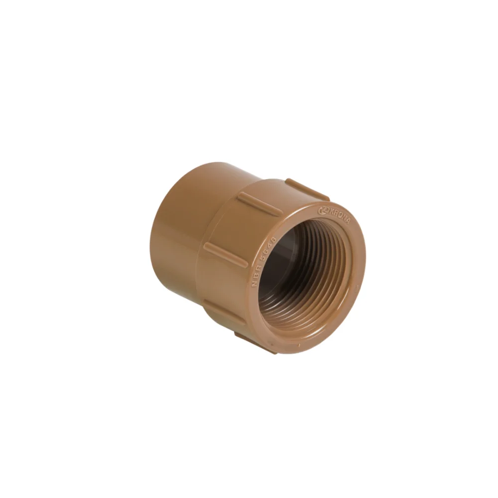 Luva PVC Marrom Soldável e Rosca 25mm x 3/4" (LR) Krona